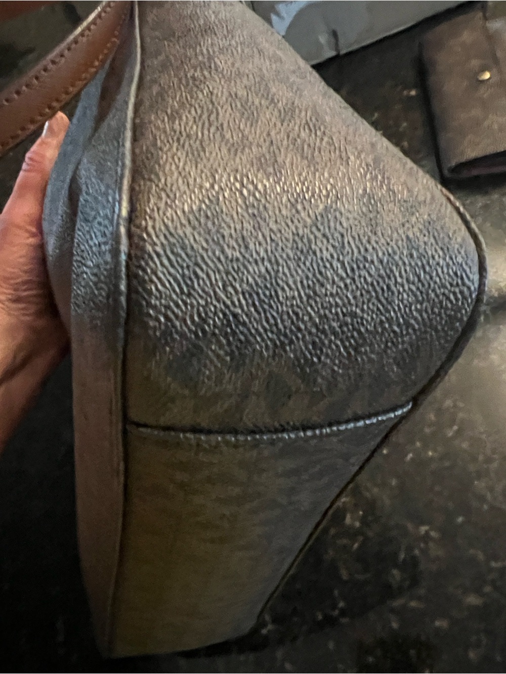 Michael Kors Gray Signature Monogram Messenger Bag - Picture 5 of 10